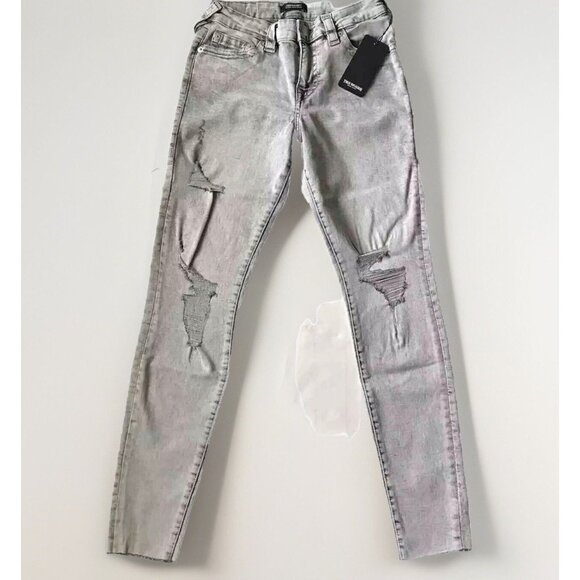 True Religion‎ Women's Jennie Mid Rise Super Skinny Jeans Size 28 Distressed - Picture 5 of 10